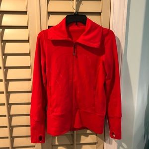Lululemon Red Full Zip Jacket, Barley Used!